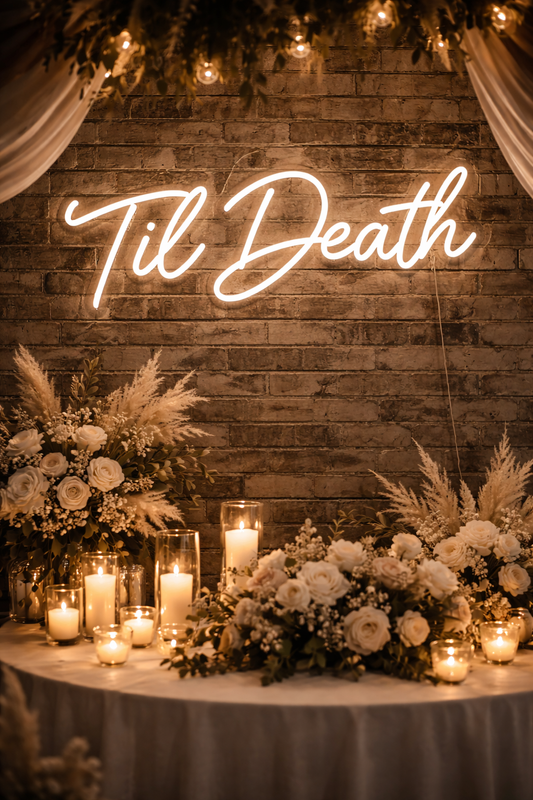 Dein Neonschild – „Til Death“