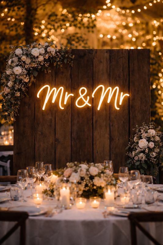 Dein Neonschild – „Mr & Mr“