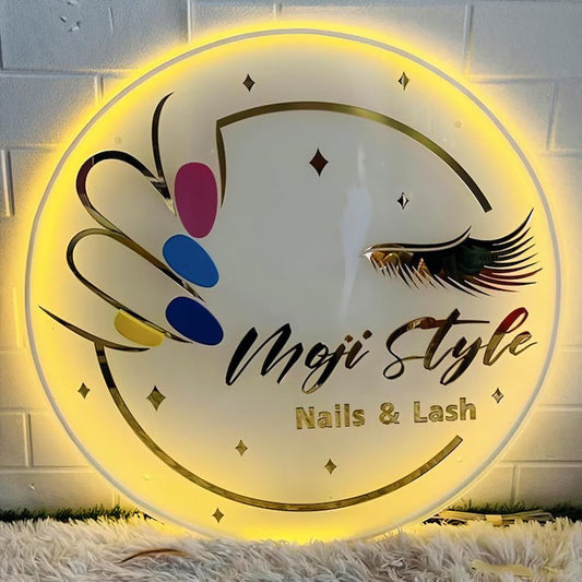 Personalisierbares Neon - LED - Schild in Pink, ideal als Wanddekoration für Wohnzimmer oder Geschäftsräume