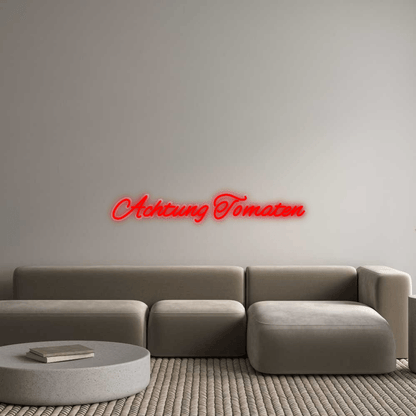 Personalisierbares Neon - LED - Schild in Pink, ideal als Wanddekoration für Wohnzimmer oder Geschäftsräume