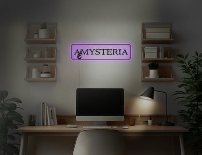 Personalisierbares Neon - LED - Schild in Pink, ideal als Wanddekoration für Wohnzimmer oder Geschäftsräume