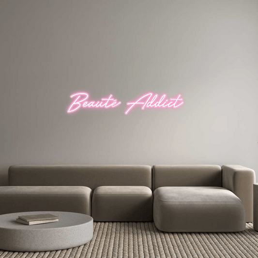 Personalisierbares Neon - LED - Schild in Pink, ideal als Wanddekoration für Wohnzimmer oder Geschäftsräume
