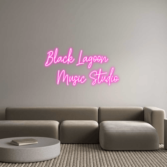 Personalisierbares Neon - LED - Schild in Pink, ideal als Wanddekoration für Wohnzimmer oder Geschäftsräume