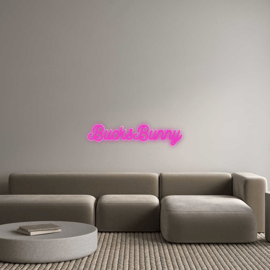 Personalisierbares Neon - LED - Schild in Pink, ideal als Wanddekoration für Wohnzimmer oder Geschäftsräume