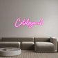 Personalisierbares Neon - LED - Schild in Pink, ideal als Wanddekoration für Wohnzimmer oder Geschäftsräume