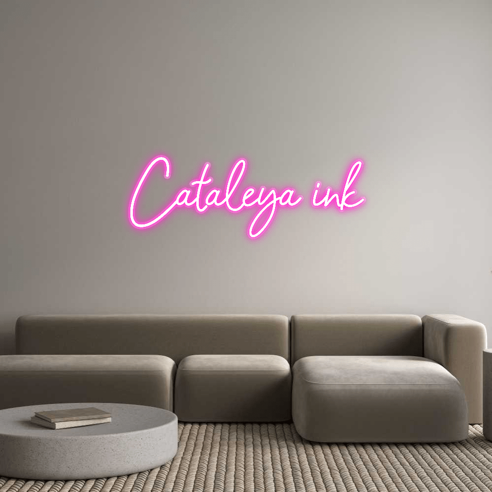Personalisierbares Neon - LED - Schild in Pink, ideal als Wanddekoration für Wohnzimmer oder Geschäftsräume