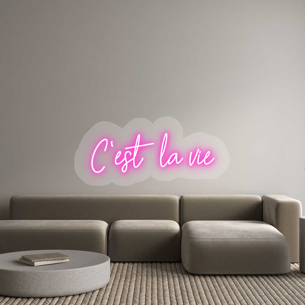 Personalisierbares Neon - LED - Schild in Pink, ideal als Wanddekoration für Wohnzimmer oder Geschäftsräume