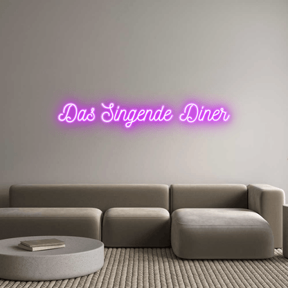 Personalisierbares Neon - LED - Schild in Pink, ideal als Wanddekoration für Wohnzimmer oder Geschäftsräume