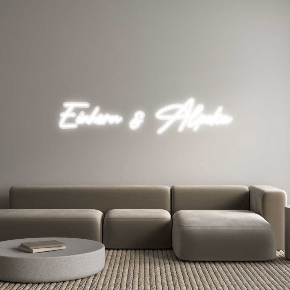 Personalisierbares Neon - LED - Schild in Pink, ideal als Wanddekoration für Wohnzimmer oder Geschäftsräume