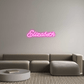 Personalisierbares Neon - LED - Schild in Pink, ideal als Wanddekoration für Wohnzimmer oder Geschäftsräume