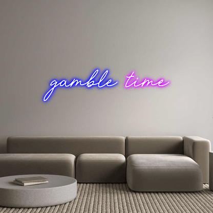 Personalisierbares Neon - LED - Schild in Pink, ideal als Wanddekoration für Wohnzimmer oder Geschäftsräume