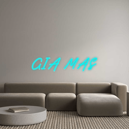 Personalisierbares Neon - LED - Schild in Pink, ideal als Wanddekoration für Wohnzimmer oder Geschäftsräume