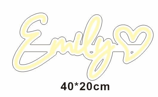 Personalisierbares Neon - LED - Schild in Pink, ideal als Wanddekoration für Wohnzimmer oder Geschäftsräume