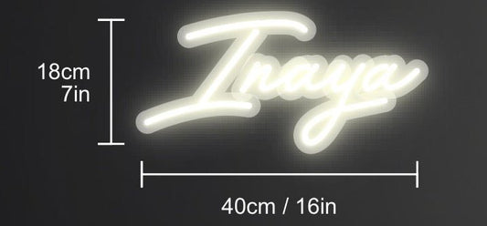 Personalisierbares Neon - LED - Schild in Pink, ideal als Wanddekoration für Wohnzimmer oder Geschäftsräume