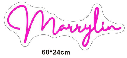 Personalisierbares Neon - LED - Schild in Pink, ideal als Wanddekoration für Wohnzimmer oder Geschäftsräume
