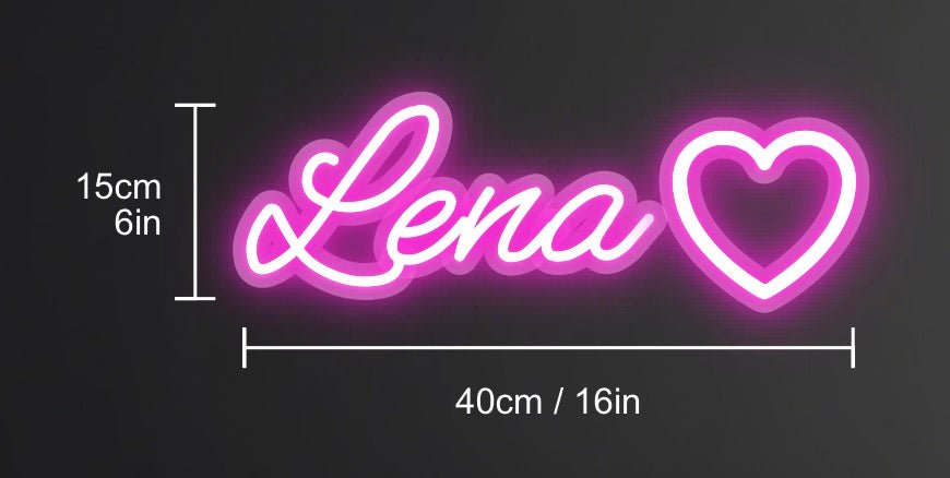 Personalisierbares Neon - LED - Schild in Pink, ideal als Wanddekoration für Wohnzimmer oder Geschäftsräume