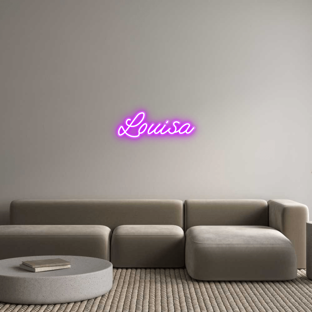 Personalisierbares Neon - LED - Schild in Pink, ideal als Wanddekoration für Wohnzimmer oder Geschäftsräume