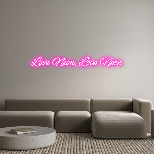 Personalisierbares Neon - LED - Schild in Pink, ideal als Wanddekoration für Wohnzimmer oder Geschäftsräume