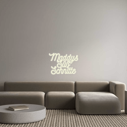 Personalisierbares Neon - LED - Schild in Pink, ideal als Wanddekoration für Wohnzimmer oder Geschäftsräume