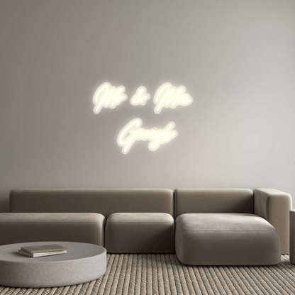 Personalisierbares Neon - LED - Schild in Pink, ideal als Wanddekoration für Wohnzimmer oder Geschäftsräume
