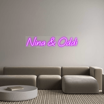 Personalisierbares Neon - LED - Schild in Pink, ideal als Wanddekoration für Wohnzimmer oder Geschäftsräume