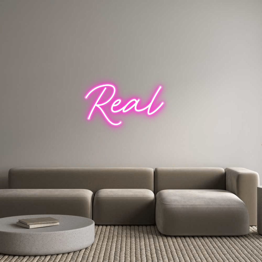 Personalisierbares Neon - LED - Schild in Pink, ideal als Wanddekoration für Wohnzimmer oder Geschäftsräume