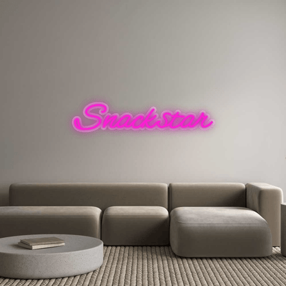 Personalisierbares Neon - LED - Schild in Pink, ideal als Wanddekoration für Wohnzimmer oder Geschäftsräume
