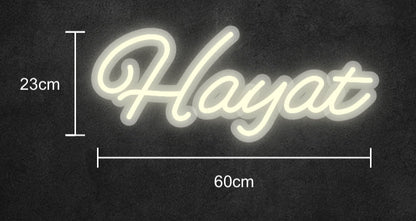 Personalisierbares Neon - LED - Schild in Pink, ideal als Wanddekoration für Wohnzimmer oder Geschäftsräume