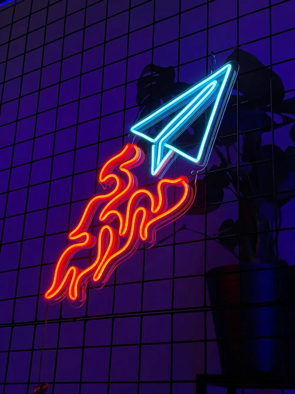 Leuchtschild Rocket für Events