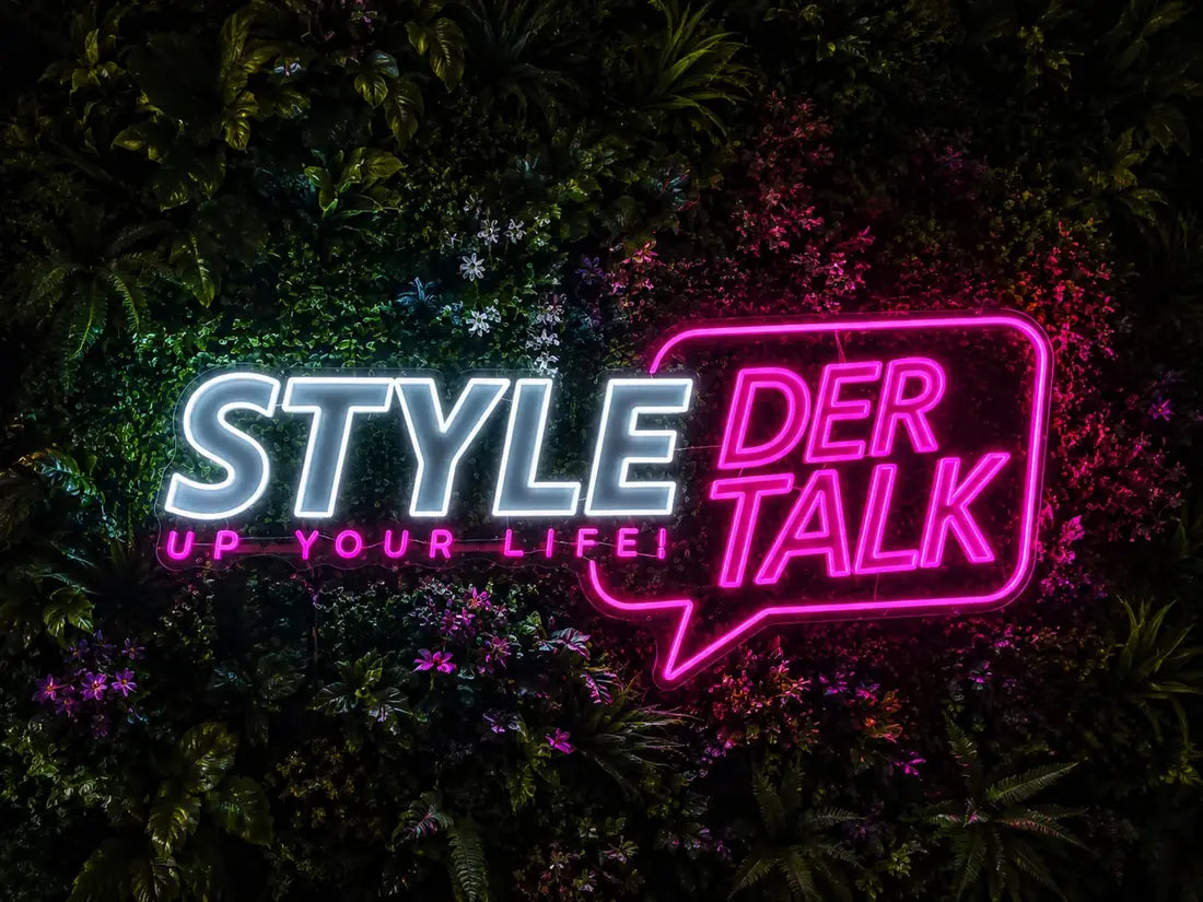 Neonschild für Friseursalon Style der Talk